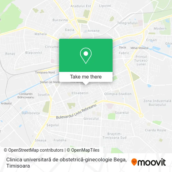 Clinica universitară de obstetrică-ginecologie  Bega map