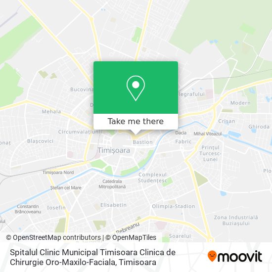 Spitalul Clinic Municipal Timisoara Clinica de Chirurgie Oro-Maxilo-Faciala map