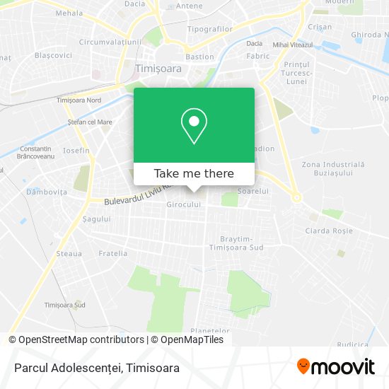 Parcul Adolescenței map