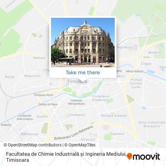 Facultatea de Chimie Industrială și Ingineria Mediului map