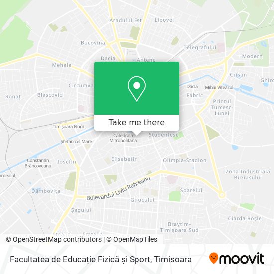 Facultatea de Educație Fizică și Sport map