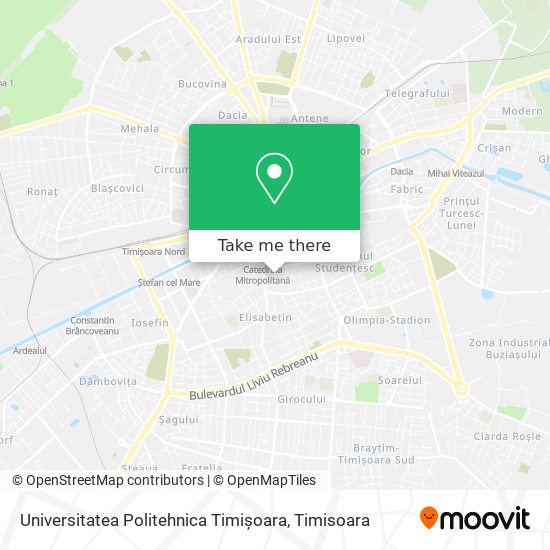 Universitatea Politehnica Timișoara map