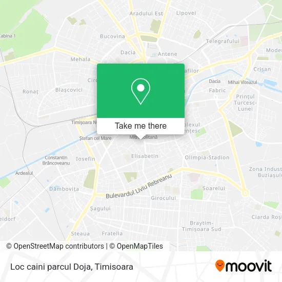 Loc caini parcul Doja map