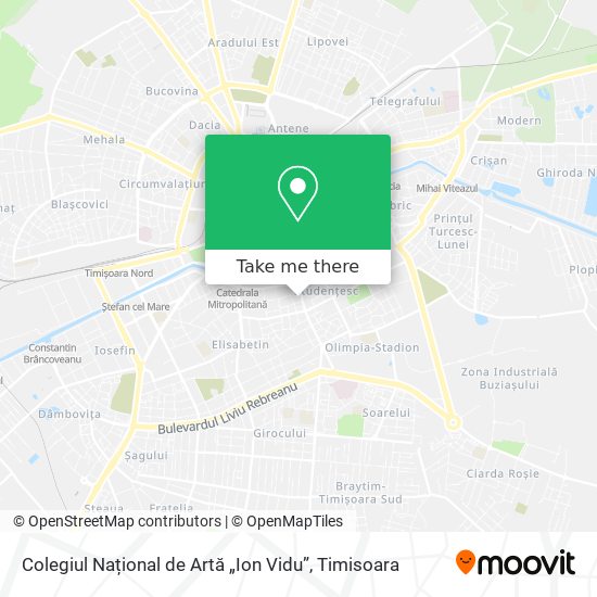 Colegiul Național de Artă „Ion Vidu” map