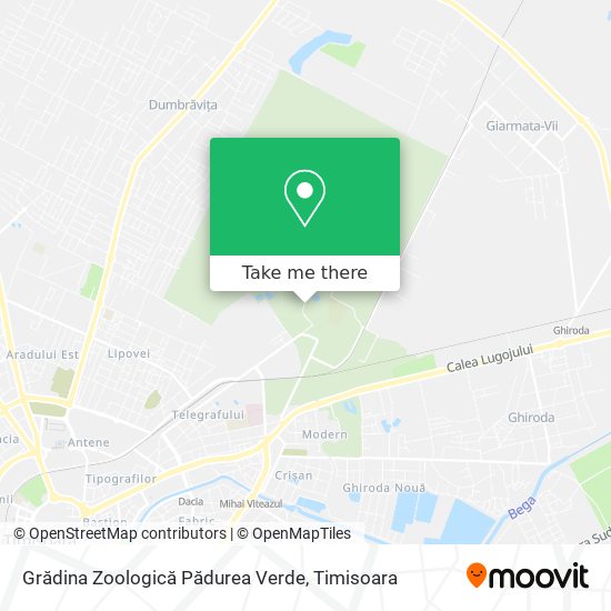 Grădina Zoologică Pădurea Verde map