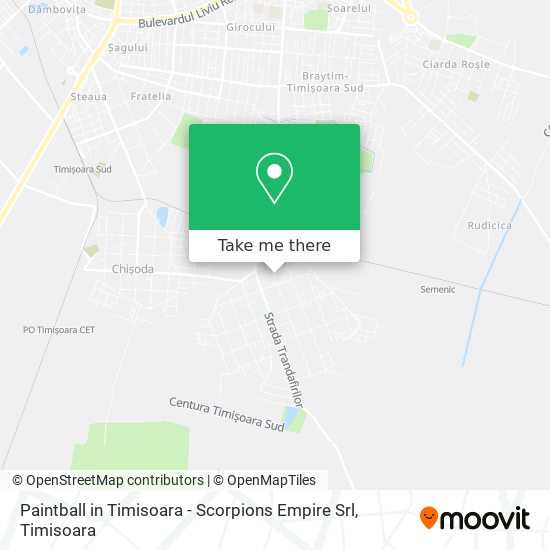 Paintball in Timisoara - Scorpions Empire Srl map