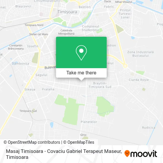 Masaj Timisoara - Covaciu Gabriel Terapeut Maseur map