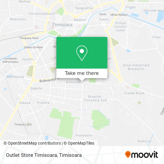 Outlet Store Timisoara map