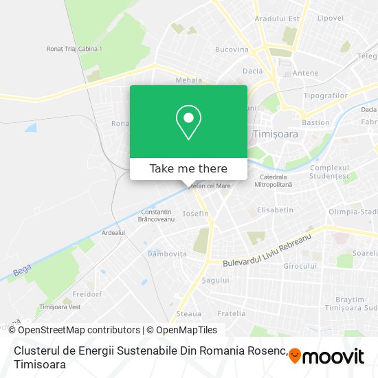 Clusterul de Energii Sustenabile Din Romania Rosenc map