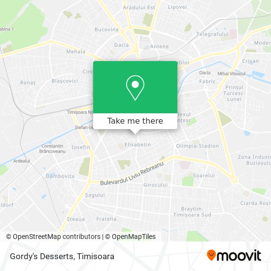 Gordy's Desserts map