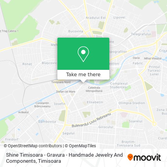 Shine Timisoara - Gravura - Handmade Jewelry And Components map