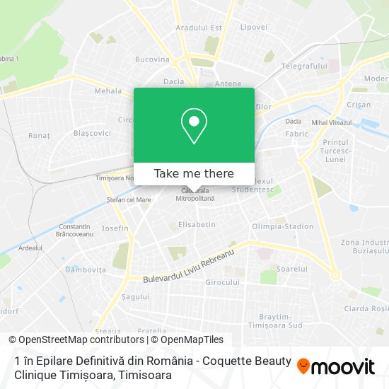 1 în Epilare Definitivă din România - Coquette Beauty Clinique Timișoara map