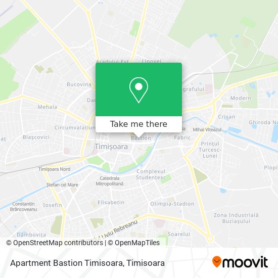 Apartment Bastion Timisoara map