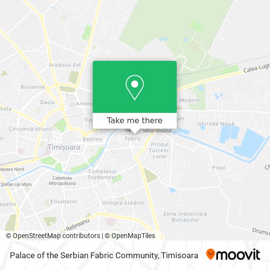 Palace of the Serbian Fabric Community map