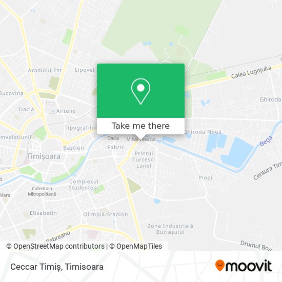 Ceccar Timiș map