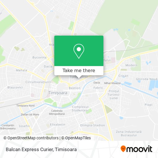 Balcan Express Curier map