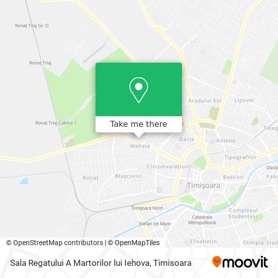 Sala Regatului A Martorilor lui Iehova map