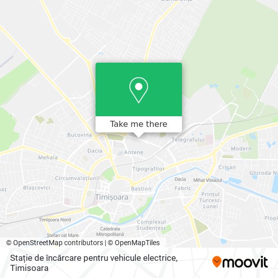 Stație de încărcare pentru vehicule electrice map