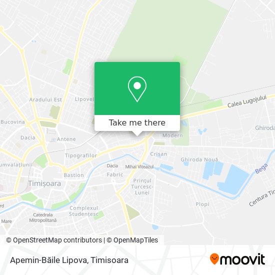 Apemin-Băile Lipova map