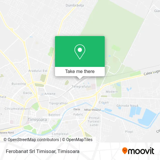 Ferobanat Srl Timisoar map