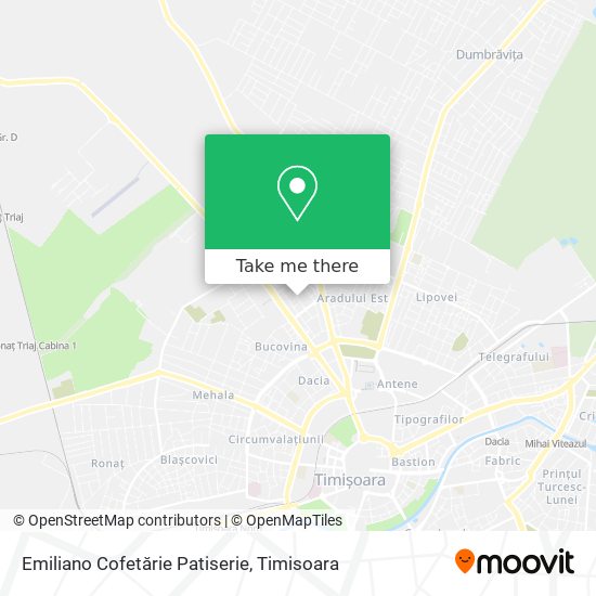 Emiliano Cofetărie Patiserie map