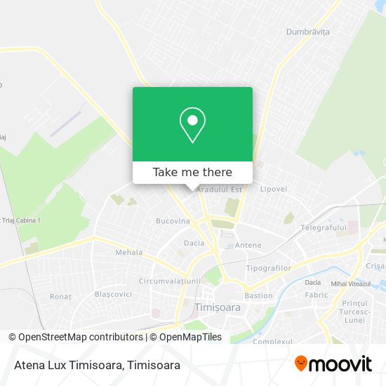 Atena Lux Timisoara map