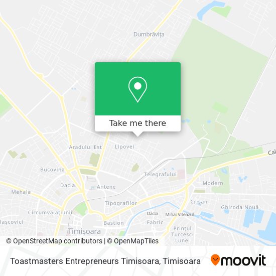Toastmasters Entrepreneurs Timisoara map