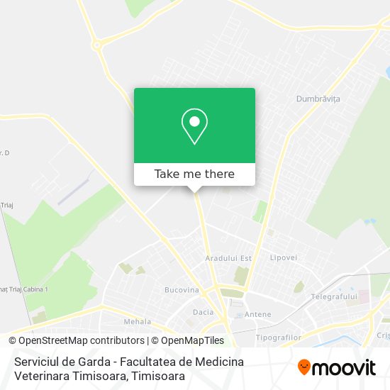 Serviciul de Garda - Facultatea de Medicina Veterinara Timisoara map