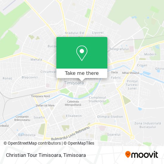 Christian Tour Timisoara map