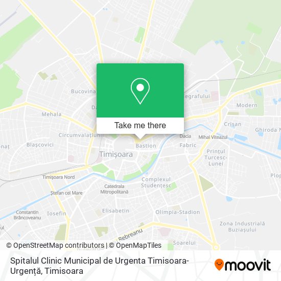 Spitalul Clinic Municipal de Urgenta Timisoara-Urgență map