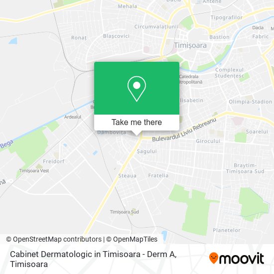 Cabinet Dermatologic in Timisoara - Derm A map