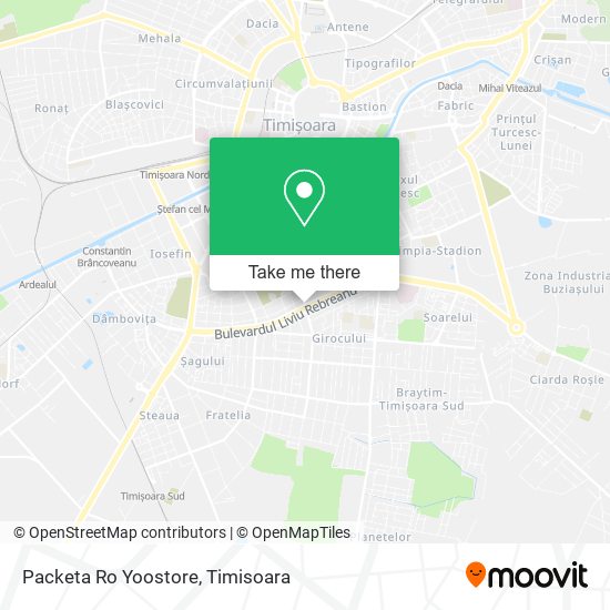 Packeta Ro Yoostore map