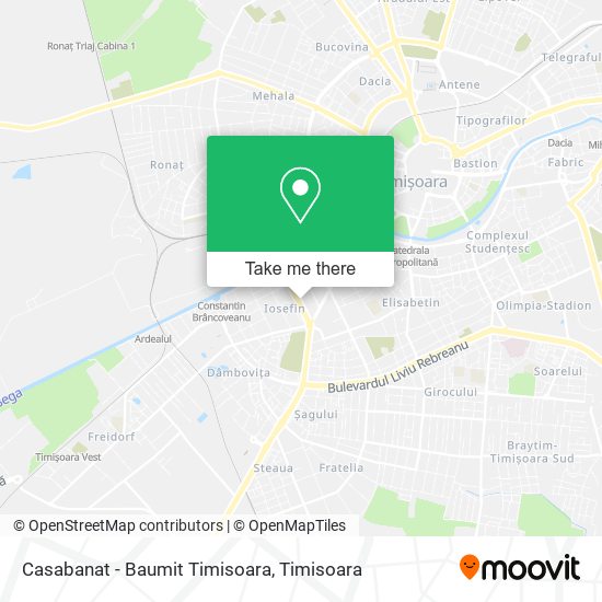 Casabanat - Baumit Timisoara map