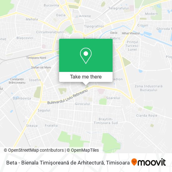 Beta - Bienala Timişoreană de Arhitectură map