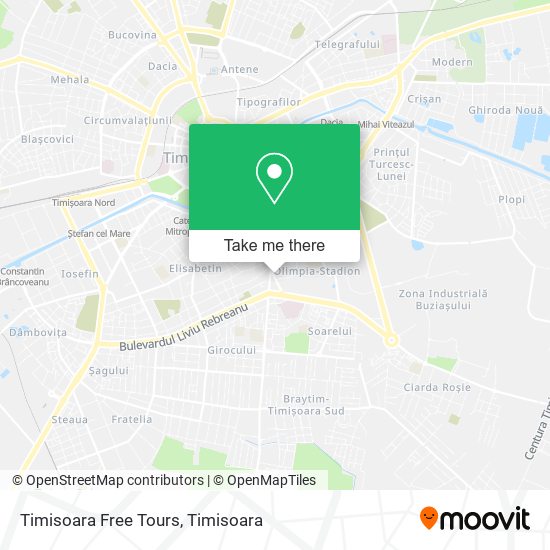 Timisoara Free Tours map