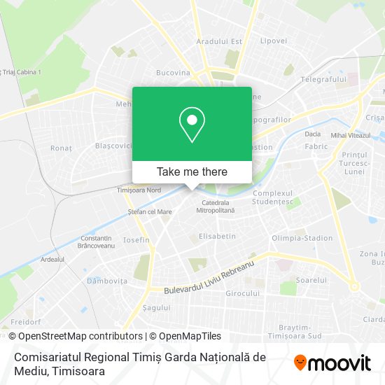 Comisariatul Regional Timiș Garda Națională de Mediu map