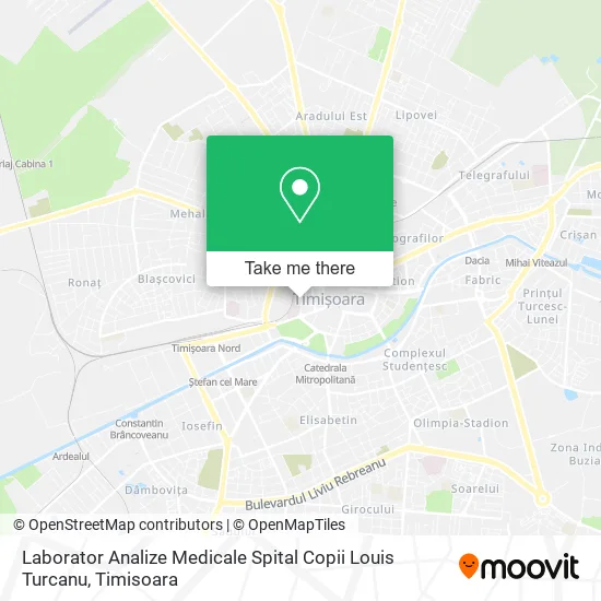 Laborator Analize Medicale Spital Copii Louis Turcanu map