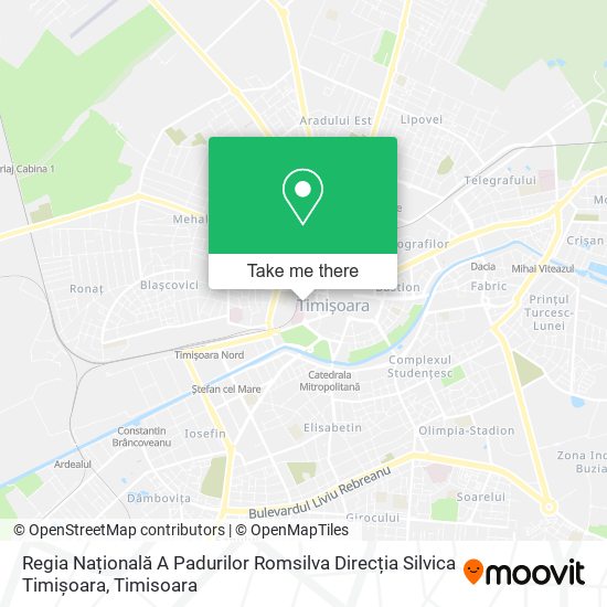 Regia Națională A Padurilor Romsilva Direcția Silvica Timișoara map