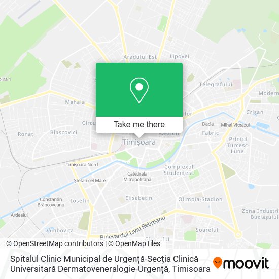 Spitalul Clinic Municipal de Urgență-Secția Clinică Universitară Dermatoveneralogie-Urgență map