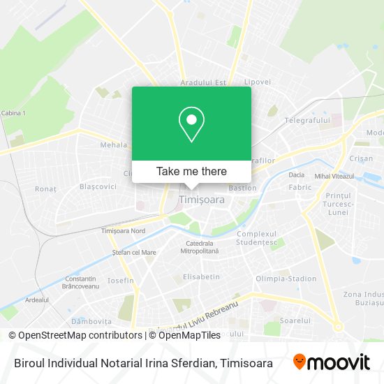 Biroul Individual Notarial Irina Sferdian map