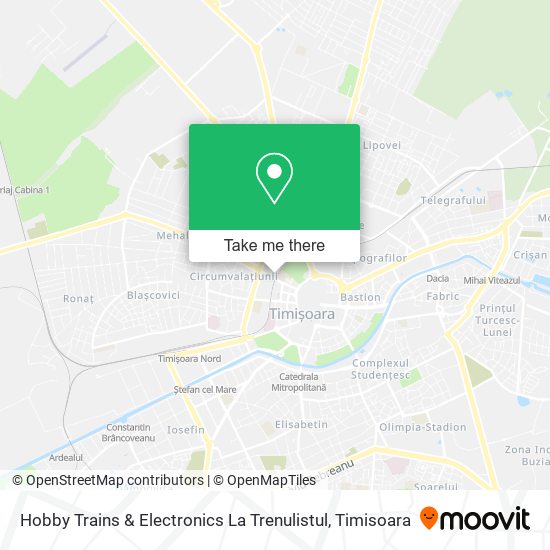 Hobby Trains & Electronics La Trenulistul map