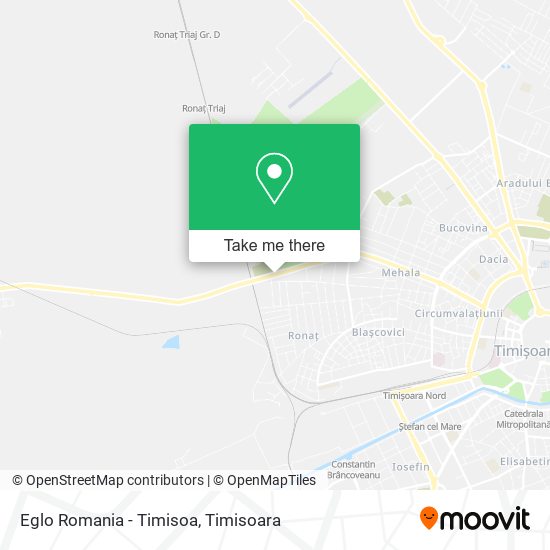 Eglo Romania - Timisoa map