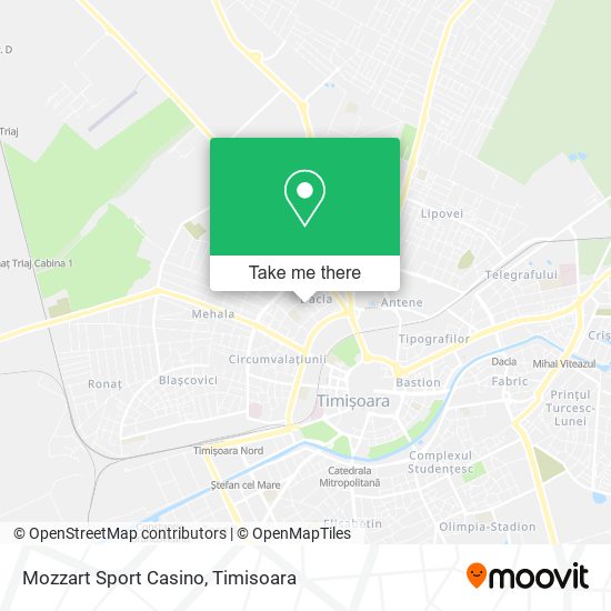 Mozzart Sport Casino map