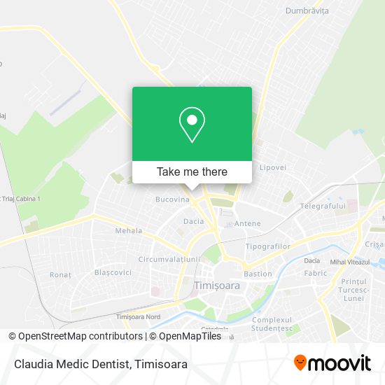 Claudia Medic Dentist map