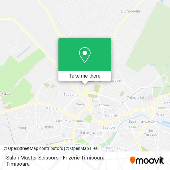 Salon Master Scissors - Frizerie Timisoara map