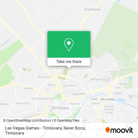 Las Vegas Games - Timisoara, Sever Bocu map