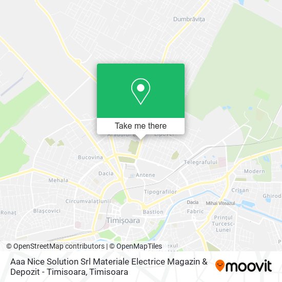 Aaa Nice Solution Srl Materiale Electrice Magazin & Depozit - Timisoara map