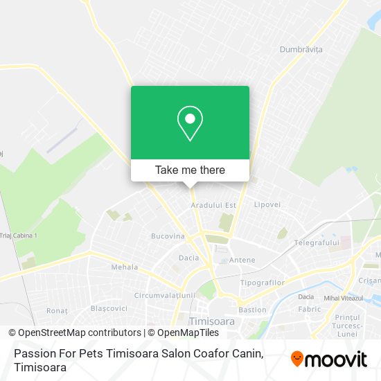 Passion For Pets Timisoara Salon Coafor Canin map