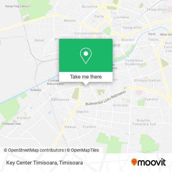 Key Center Timisoara map