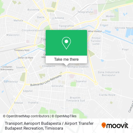Transport Aeroport Budapesta / Airport Transfer Budapest Recreation map